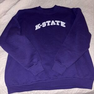Vintage Kansas State Crewneck KSU Wildcats Adult Sz 2XL Purple K State
